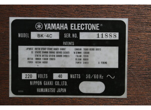 Yamaha Electone BK4C