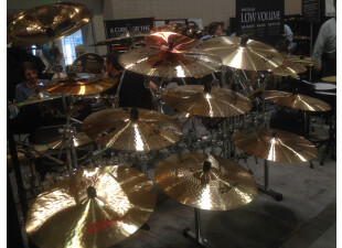 Zildjian with a funky booth as always