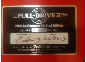 Fulltone Full-Drive 3 - 20th Anniversary Edition (89084)