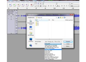 Export MP3 sur Audacity