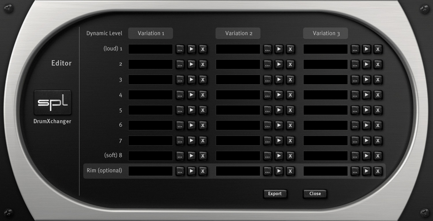SPL DrumXchanger : Editor