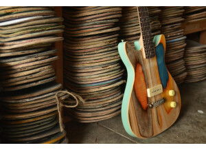 Prisma guitars crafted from reclaimed skateboard decks 0
