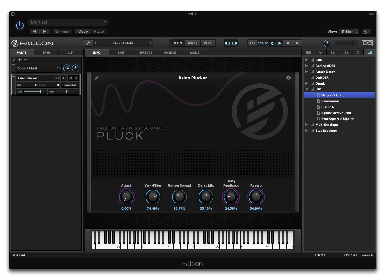 UVI Falcon : Logic Pro XScreenSnapz003