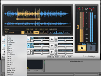Sample Magic Magic AB Version 2 : Pull down menu Sample Magic Magic AB Version 2 : Pull down menu