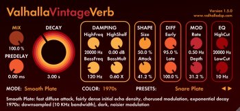 Valhalla DSP ValhallaPlate : VVV 70s Valhalla DSP ValhallaPlate : VVV 70s