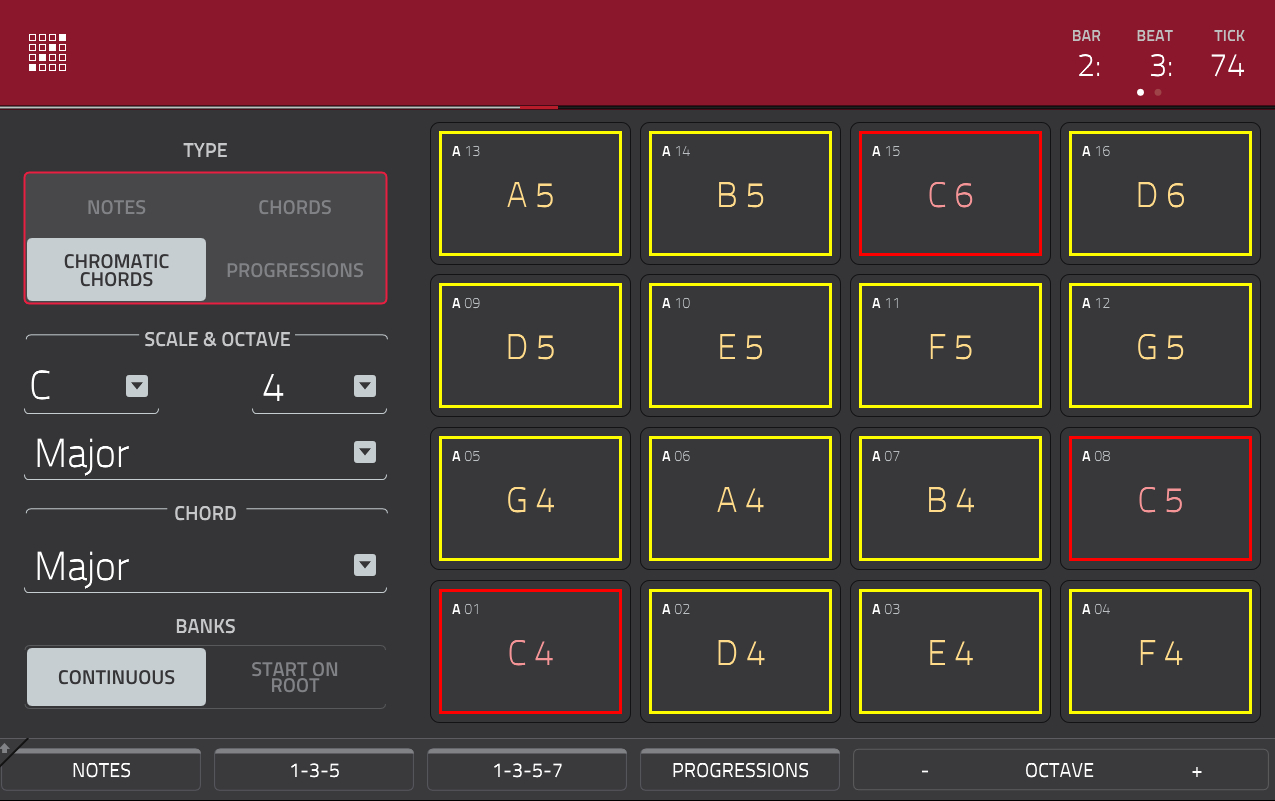 Akai MPC Touch : pad perform