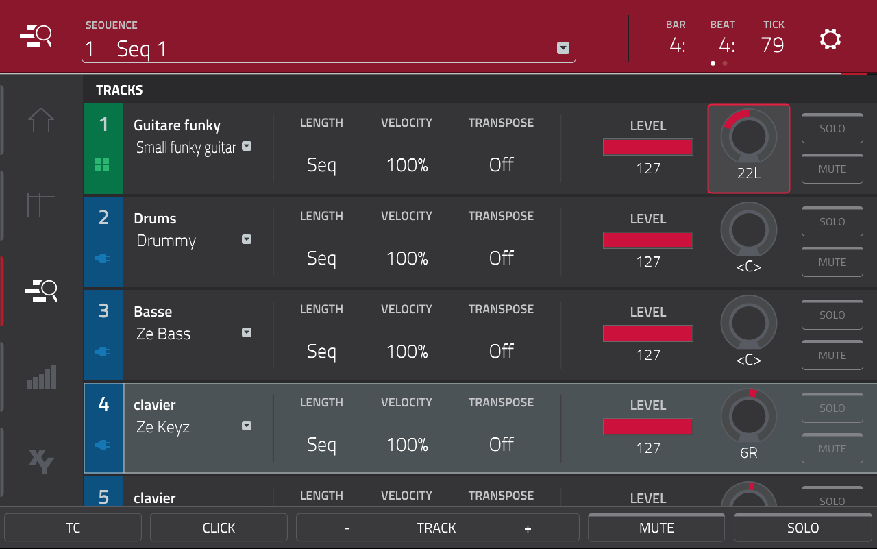 Akai MPC Touch : Tracks