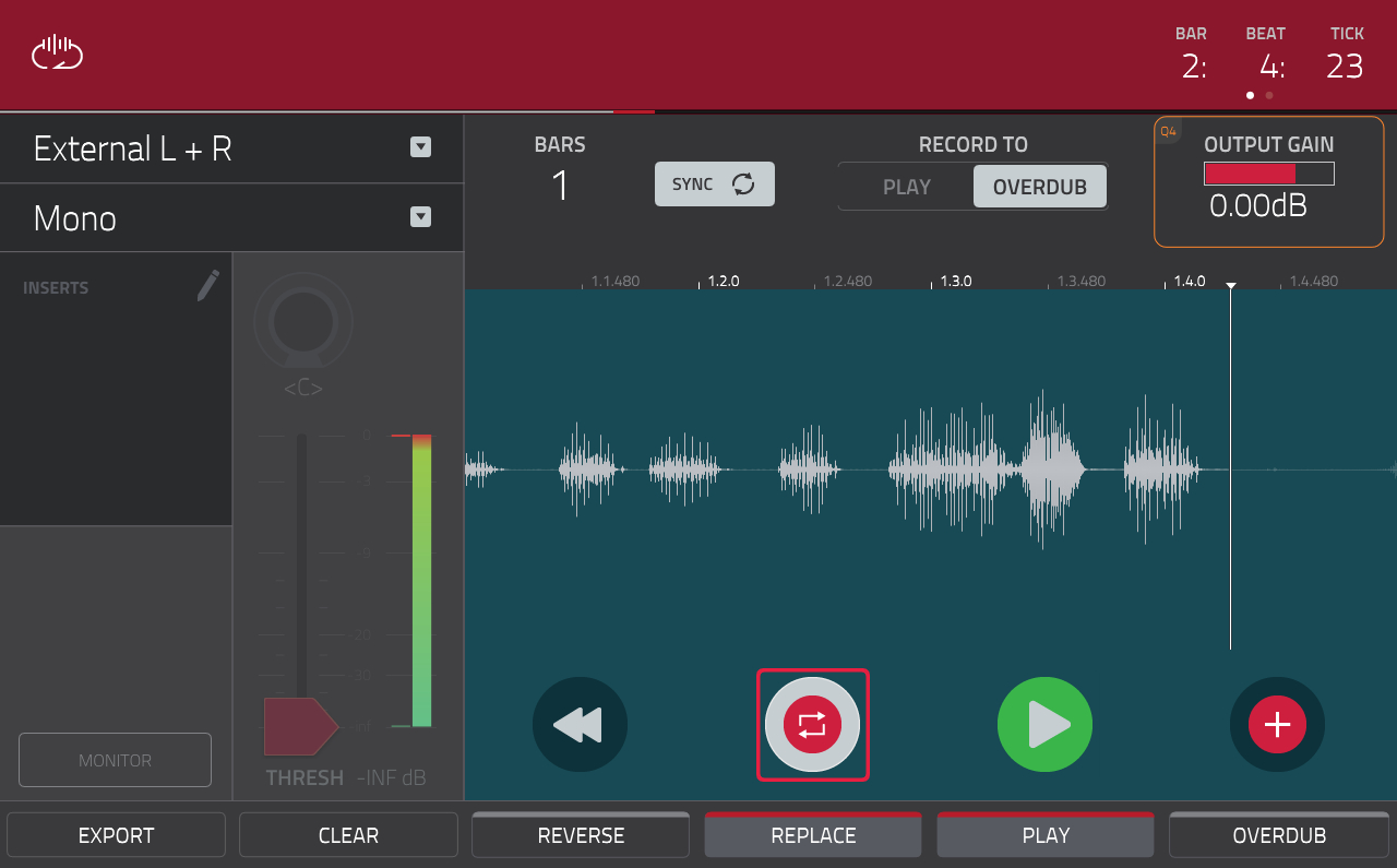 Akai MPC Touch : looper