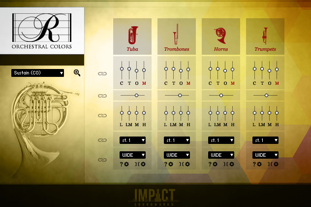 Rhapsody Orchestral Colors Interface