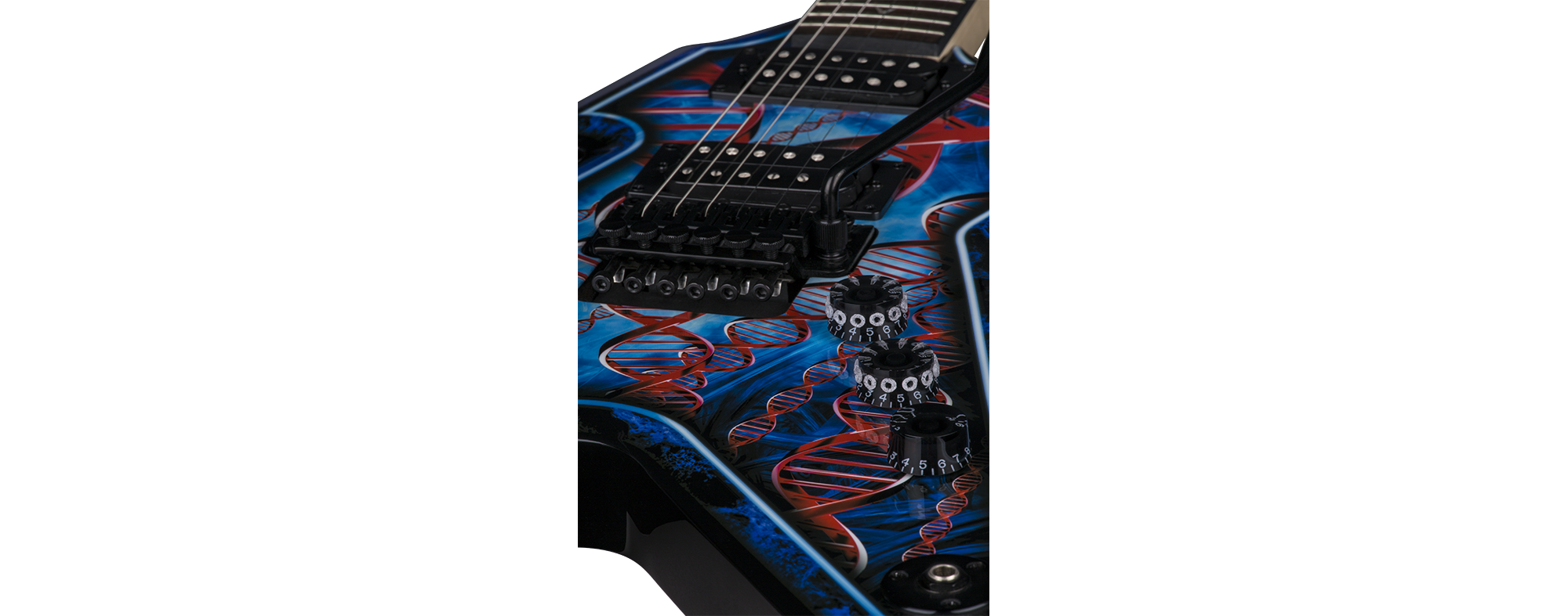 Dean Guitars Razorback DB Floyd DNA Spatter : rzrdbfdna v4