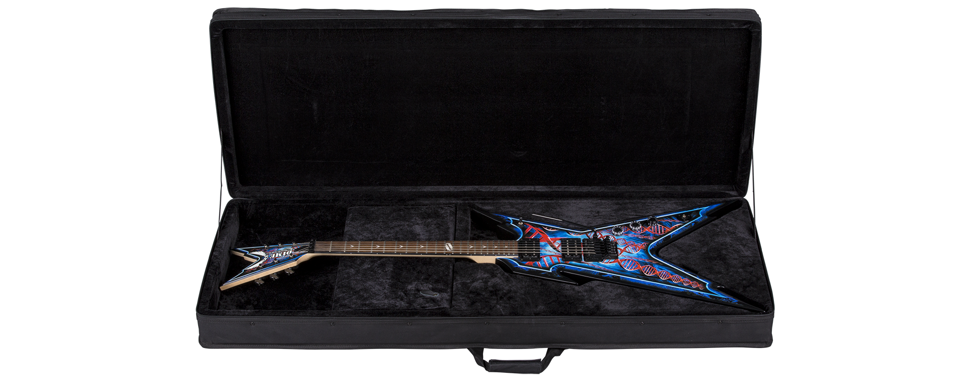 Dean Guitars Razorback DB Floyd DNA Spatter : rzrdbfdna v7