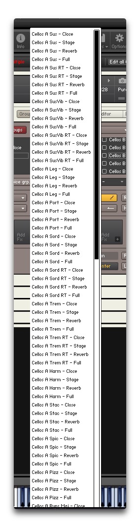 Native Instruments String Ensemble : Groups