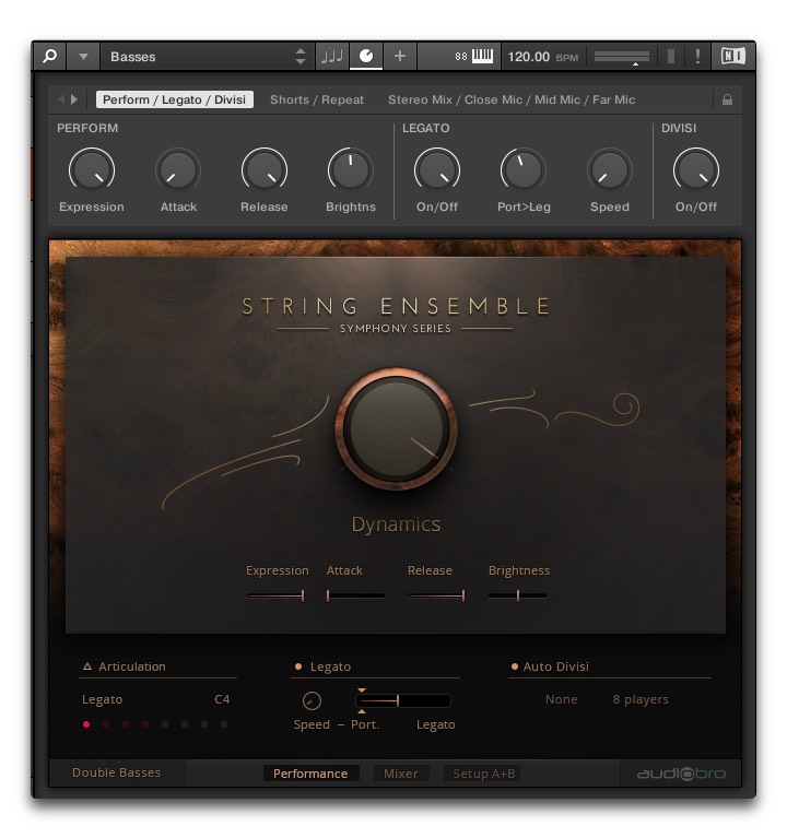 Native Instruments String Ensemble : Knobs