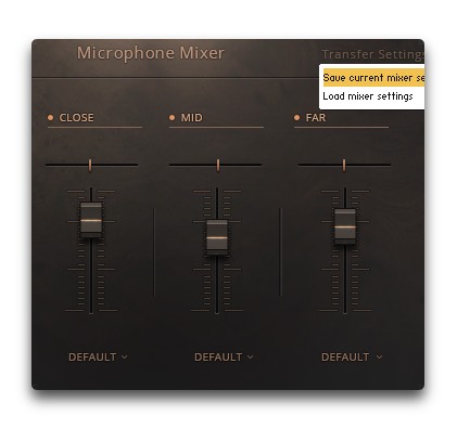 Native Instruments String Ensemble : Mixer