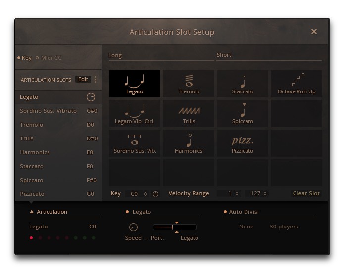 Native Instruments String Ensemble : SlotSetup