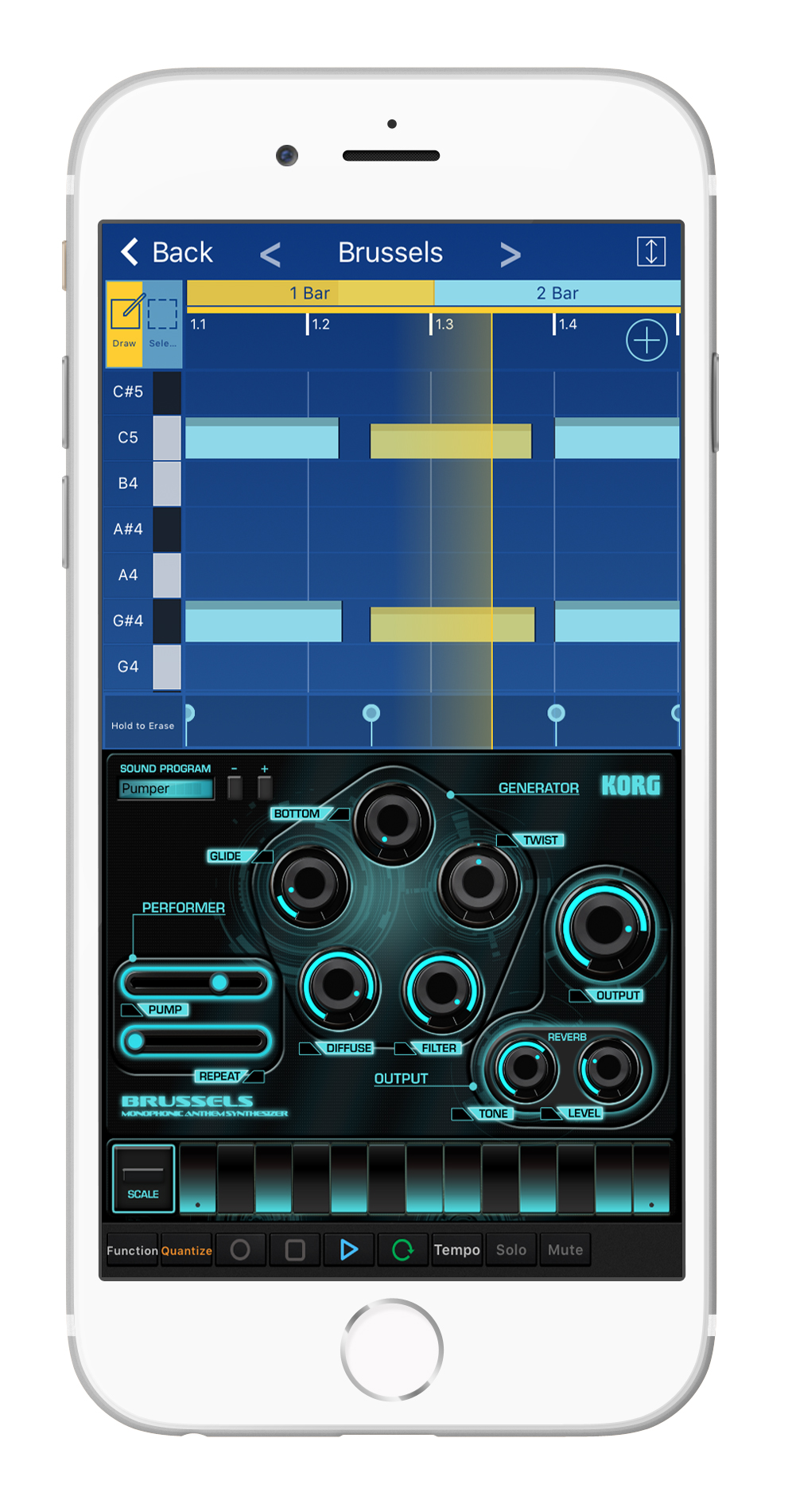 3 KORG Gadget iPhone Edit Portrait
