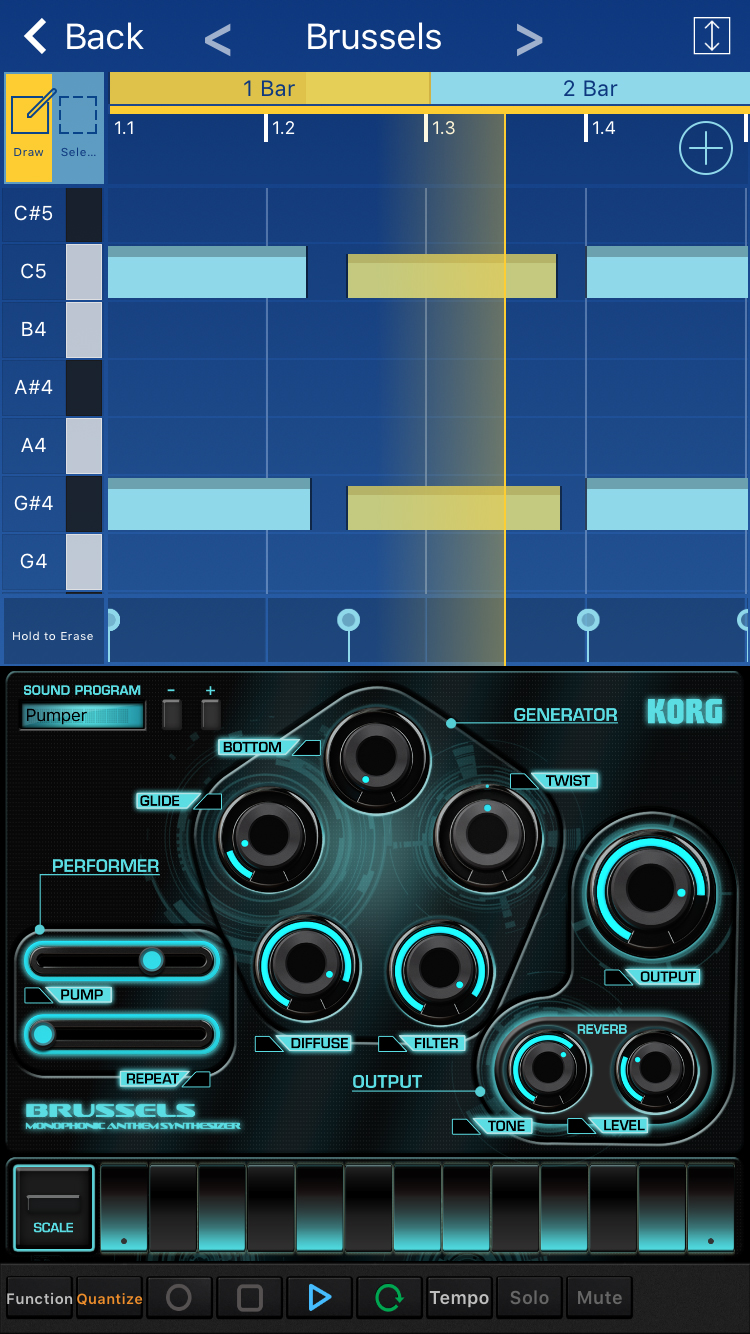 3' KORG Gadget iPhone Edit Portrait