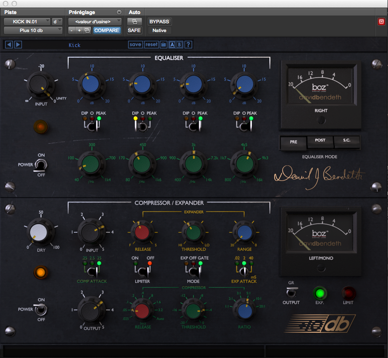 Boz Digital Labs +10db Bundle : 1-2 Preset Kick No EQ but Gate On