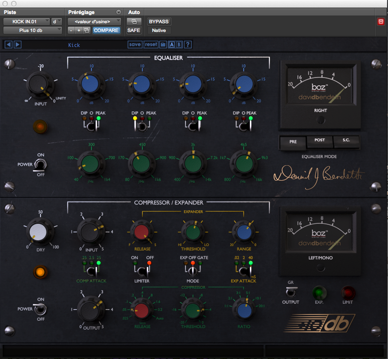 Boz Digital Labs +10db Bundle : 1-1 Preset Kick No EQ