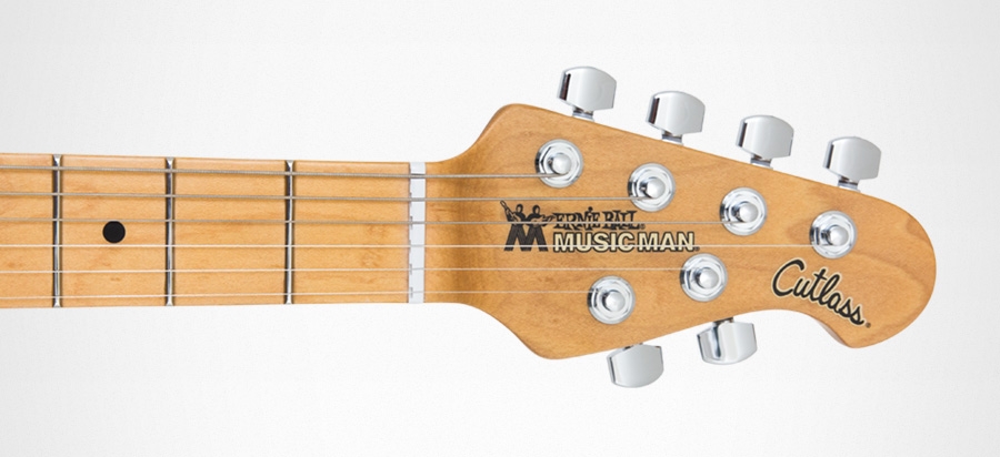 Music Man Cutlass : MC CUTLASS IVORYWHITE HEADSTOCK 1