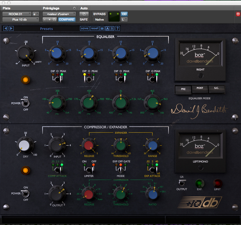Boz Digital Labs +10db Bundle : 4 1 DRUMS +10 Room