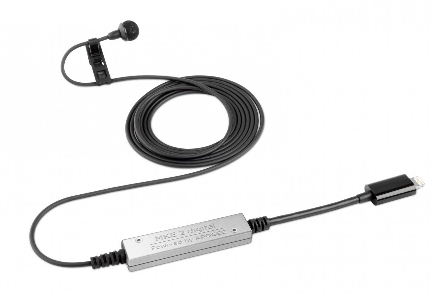 Sennheiser MKE 2 digital : SILVER MKE 2 digital 3quarters windscreen 1030x686