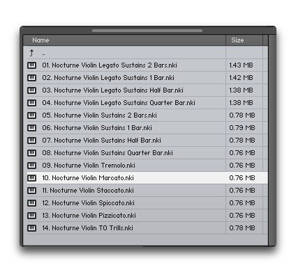 Orchestral Tools Nocturne Violin : Programs