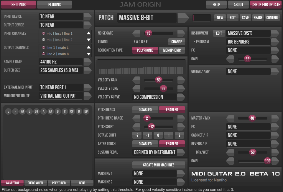 JamOrigin MIDI Guitar 2 : MIDI Guitar