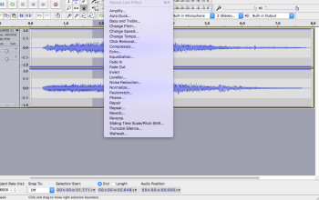 Digital Audio Editors : Audacity effects