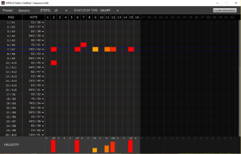 Akai MPD232 : seq edit Akai MPD232 : seq edit