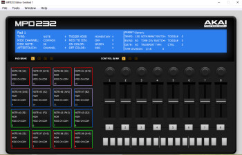 Akai MPD232 : editor