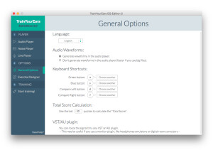 General options screenshot