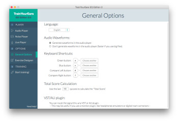 general options screenshot