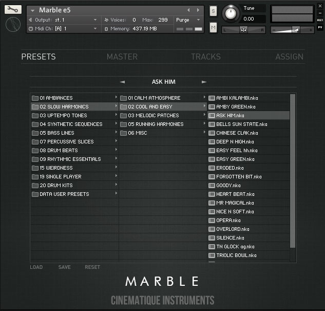 Marble skin preset