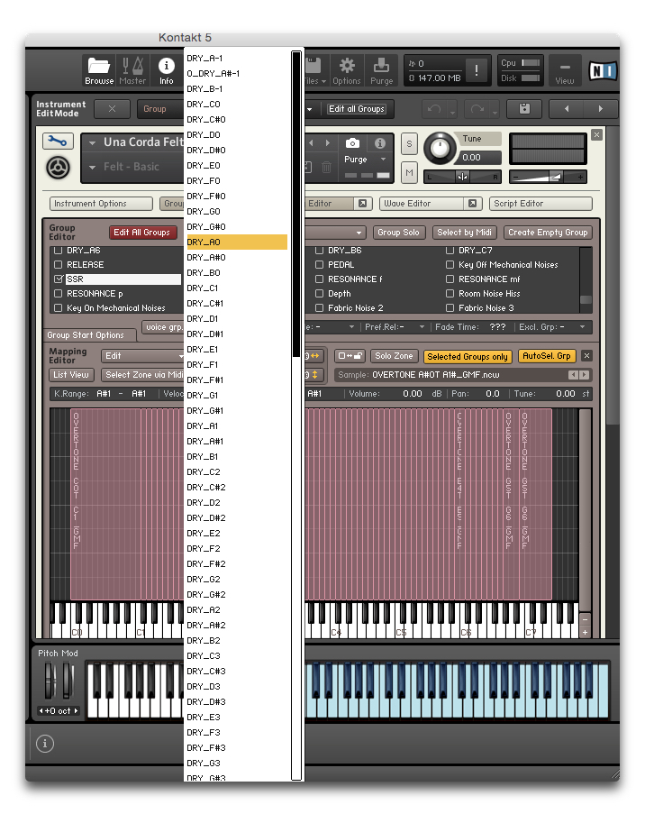 Native Instruments Una Corda : Groups1