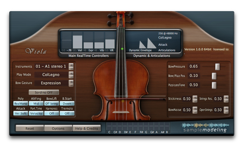 Sample Modeling The Viola : ColLegno