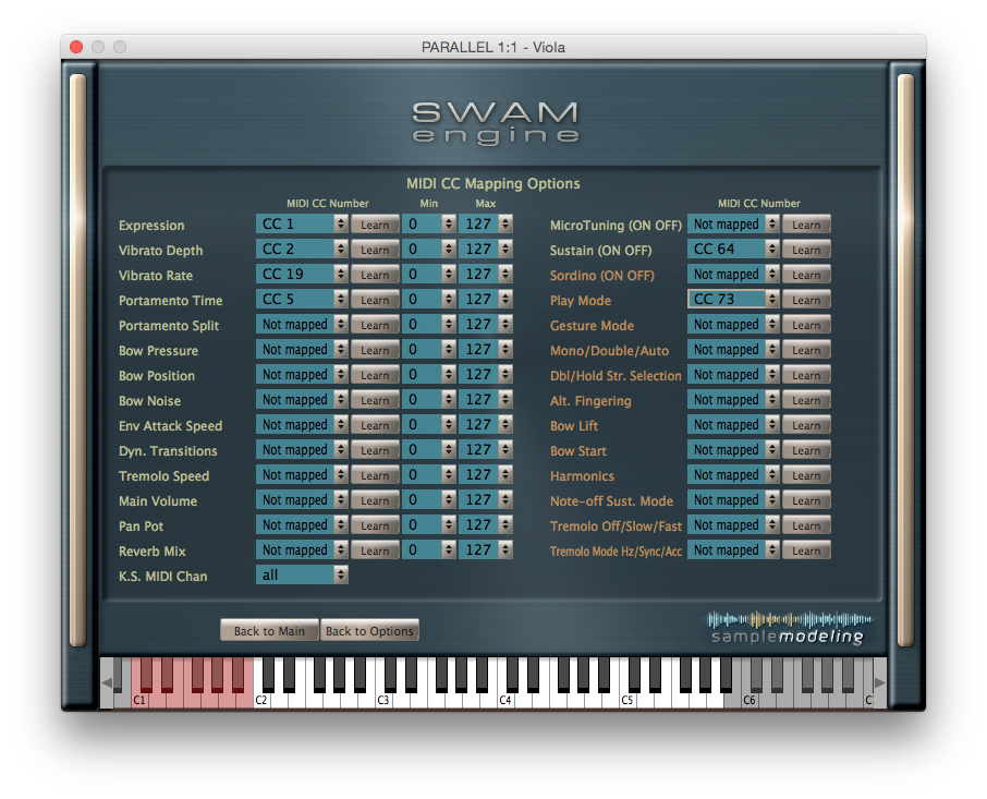 Sample Modeling The Viola : Mapping