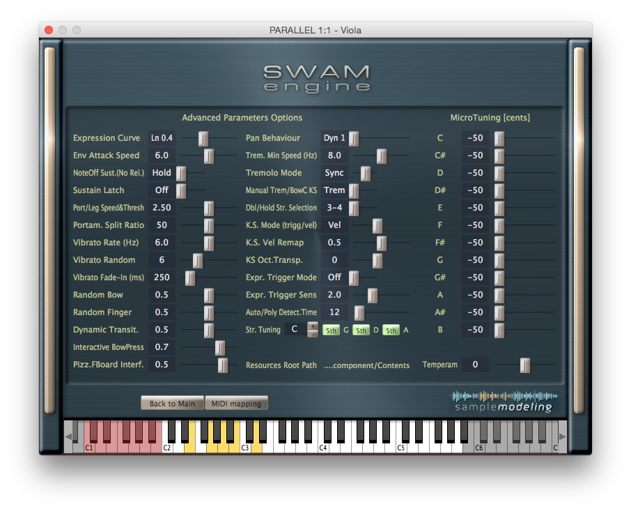 Sample Modeling The Viola : Options