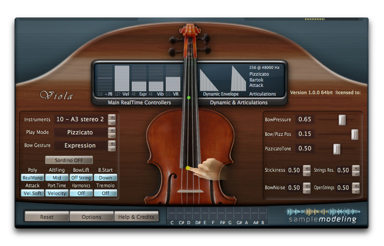 Sample Modeling The Viola : PizzBartok
