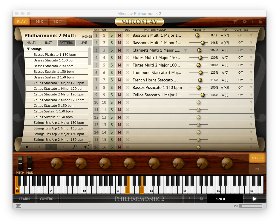 IK Multimedia Miroslav Philharmonik 2 : Patterns