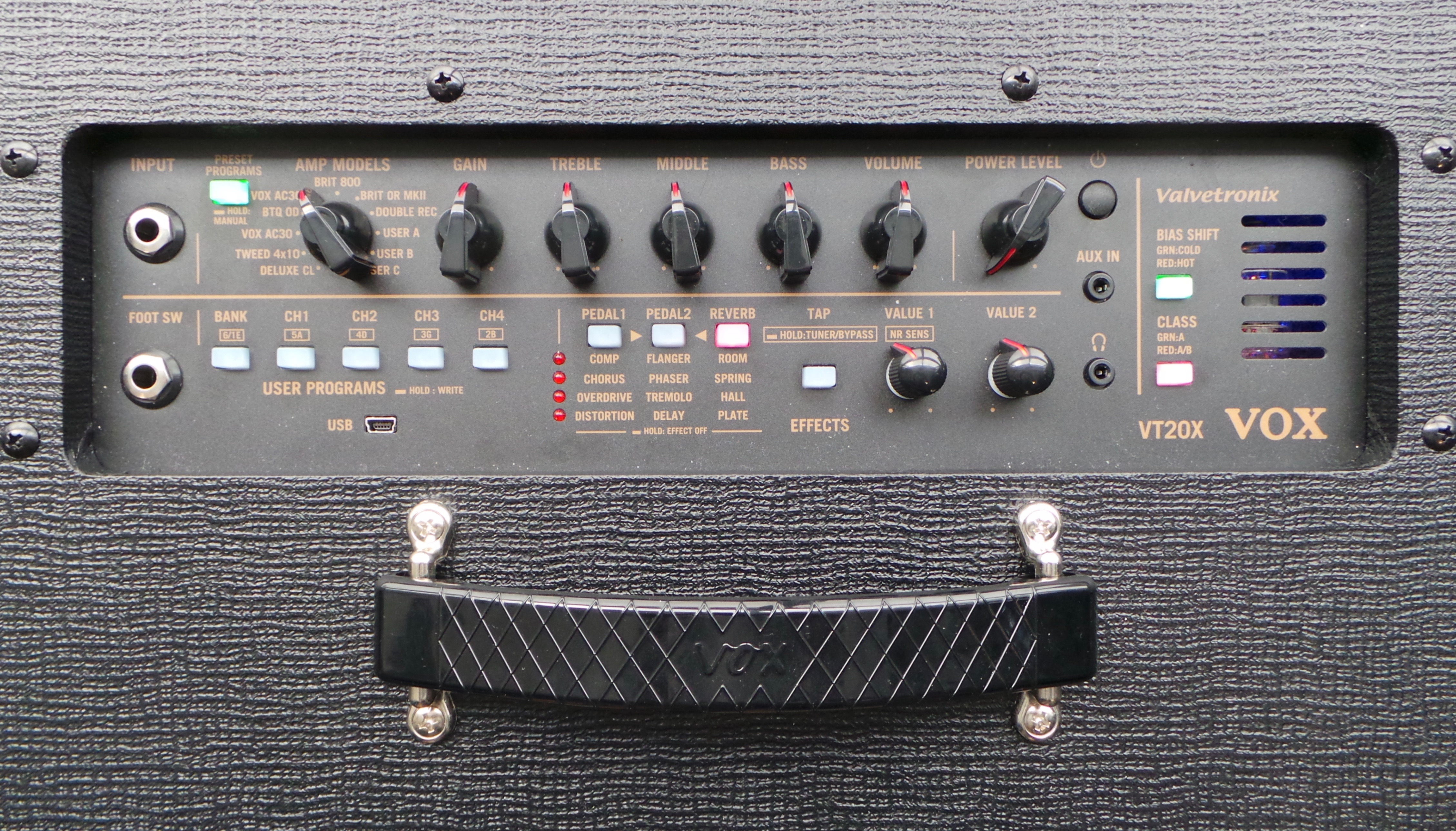 Vox VT20X : 2 VT20X Panneau de contr&ocirc;le