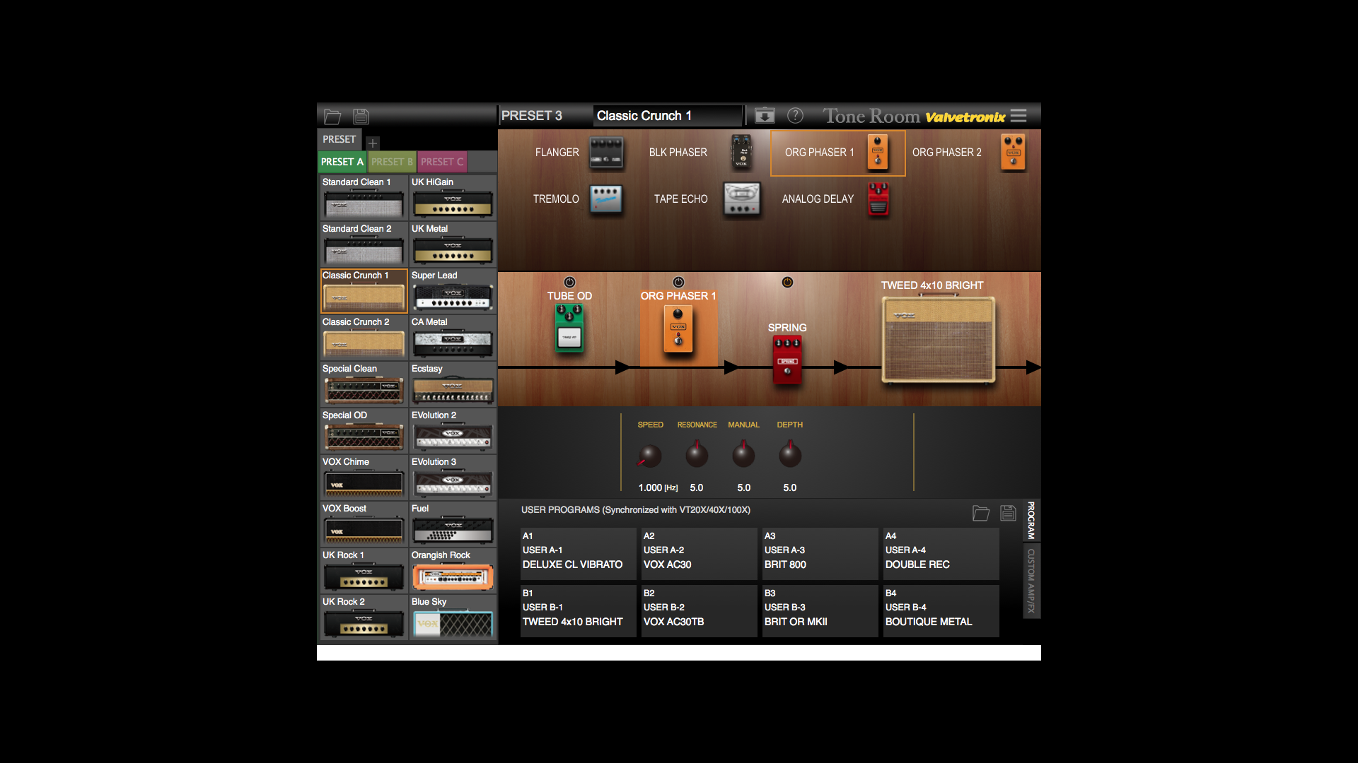 Vox VT20X : Tone Room Pedal 2