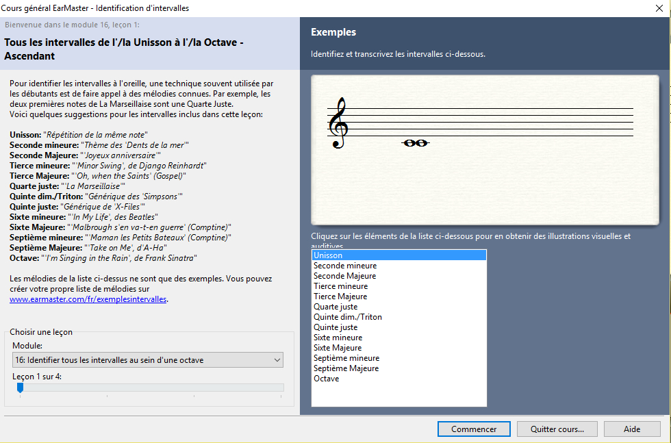 EarMaster ApS EarMaster 6 : &eacute;cran explicatif