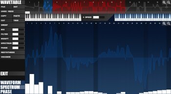 Screenshot wavetable editor Screenshot wavetable editor
