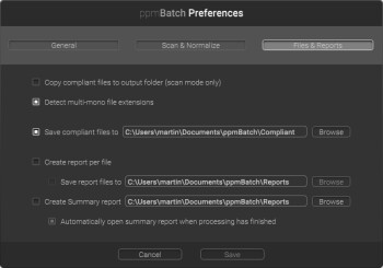 ppmbatch settings filesreports