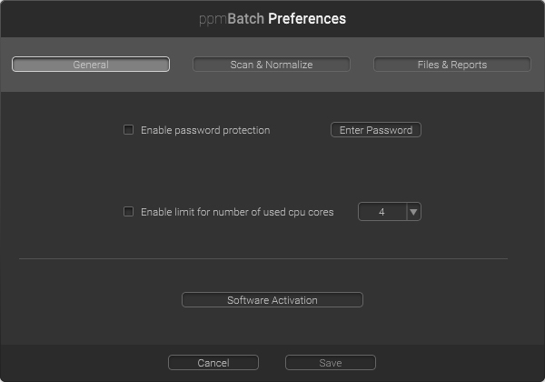 ppmbatch settings general