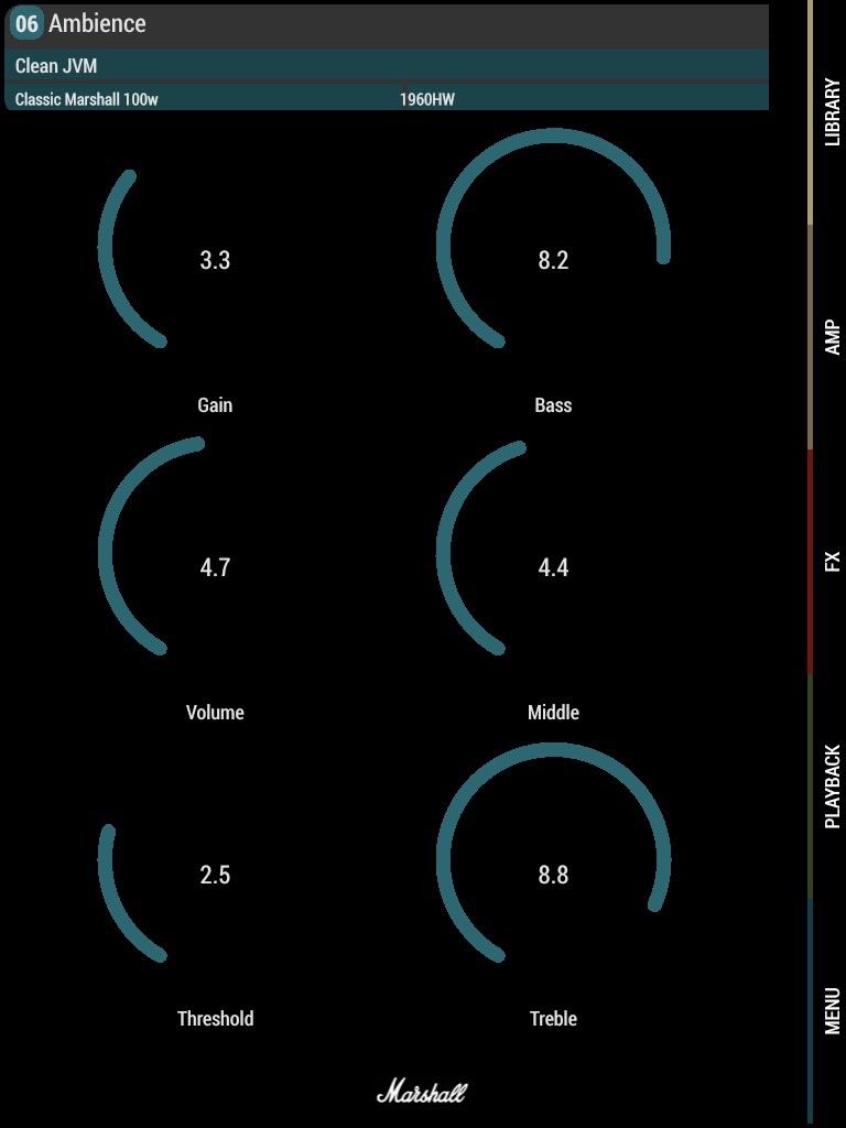 Marshall Code 25 : A1 App. Contr&ocirc;les basiques
