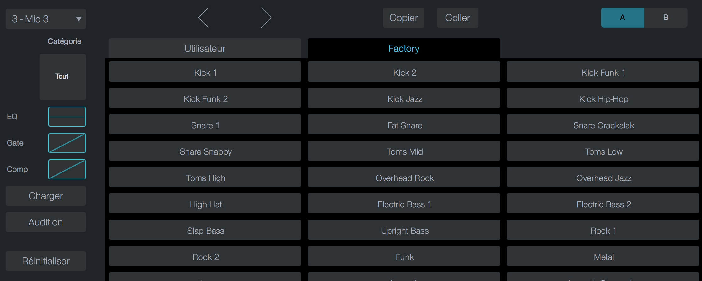 PreSonus Studio 192 : presets