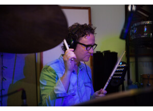 Greg Wells playing drums