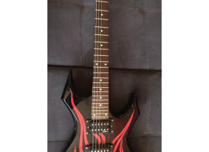 B.C. Rich Kerry King Wartribe - Onyx w/ Red Fire Graphic (75752)